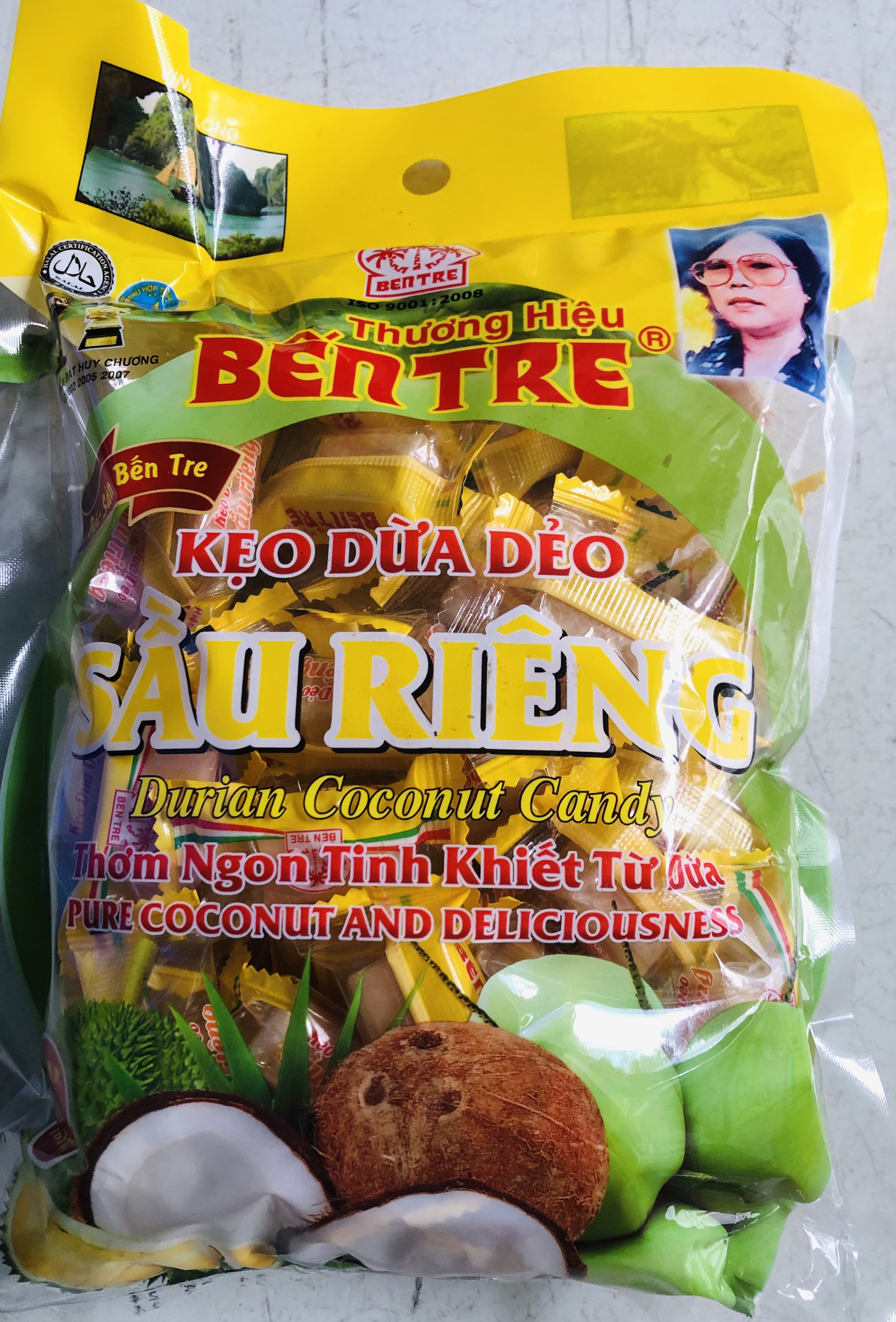 Kẹo dừa dẻo sầu riêng Bến Tre túi 500gram